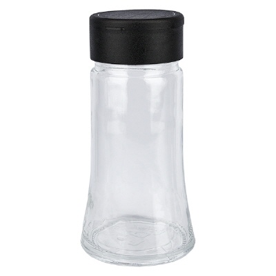 Bild Salz-/Gewürzglas 95ml mit Streuer schwarz