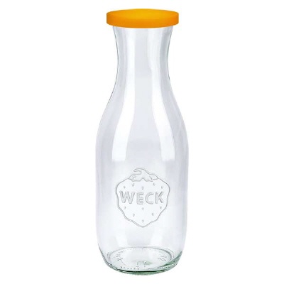 Bild 1062ml Saftflasche WECK RR60 mit Silikond. orange