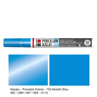 Bild Malstift Metallic-Blau 1-2mm für Glas/Porzellan