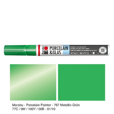 Bild Malstift Metallic-Grün 1-2mm für Glas/Porzellan