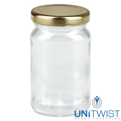 Bild 110ml Rundglas mit BasicSeal Deckel gold UNiTWIST