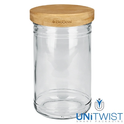 Bild 1053ml Sturzglas + BioSeal 2-in-1 Holzdeckel UNiTWIST
