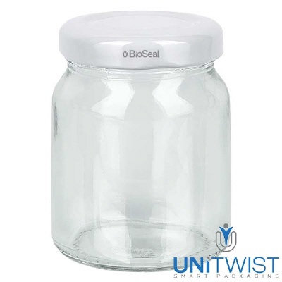 Bild 53ml Rundglas mit BioSeal Deckel weiss UNiTWIST