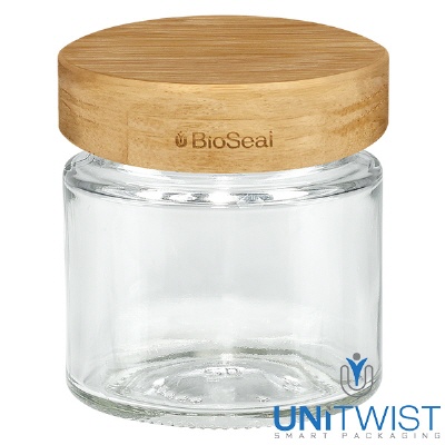 Bild 135ml Rundglas + BioSeal 2-in-1 Holzdeckel UNiTWIST